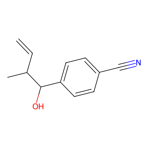 Benzonitrile, 4-(1-hydroxy-2-methyl-3-butenyl)-, (R*,R*)- structure