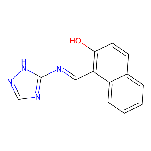 1-(1H-1,2,4-triazol-5-yliminomethyl)naphthalen-2-ol structure