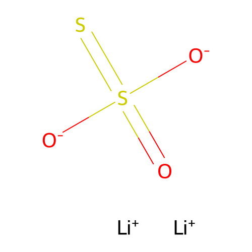 Dilithium;dioxido-oxo-sulfanylidene-lambda6-sulfane structure