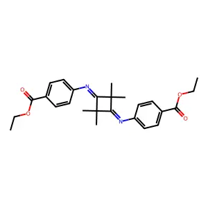 ethyl 4-[[3-(4-ethoxycarbonylphenyl)imino-2,2,4,4-tetramethylcyclobutylidene]amino]benzoate structure