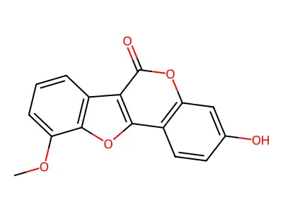 3-Hydroxy-10-methoxy-[1]benzofuro[3,2-c]chromen-6-one structure