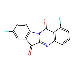 1,8-Difluoroindolo[2,1-b]quinazoline-6,12-dione structure