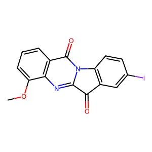 Indolo[2,1-b]quinazoline-6,12-dione, 8-iodo-4-methoxy- structure