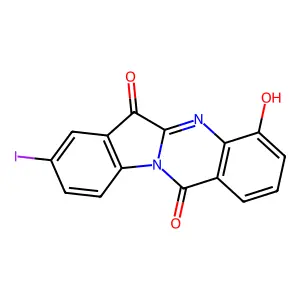 4-Hydroxy-8-iodoindolo[2,1-b]quinazoline-6,12-dione structure