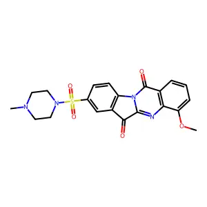 4-Methoxy-8-(4-methylpiperazin-1-yl)sulfonylindolo[2,1-b]quinazoline-6,12-dione structure