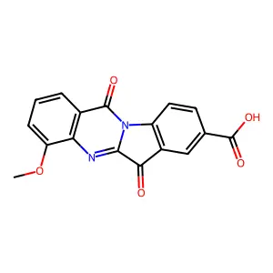 4-Methoxy-6,12-dioxoindolo[2,1-b]quinazoline-8-carboxylic acid structure