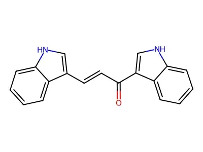 2-Propen-1-one, 1,3-di-1H-indol-3-yl- structure
