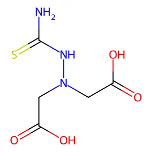 Acetic acid, 2,2'-[(aminothioxomethyl)hydrazono]bis- structure