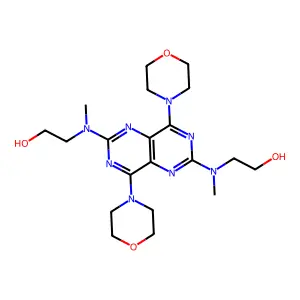 2-[[2-[2-hydroxyethyl(methyl)amino]-4,8-dimorpholin-4-ylpyri structure
