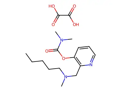 2-((Methylpentylamino)methyl)-3-pyridinyl dimethylcarbamate ethanedioate (1:1) structure