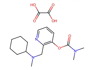 Carbamic acid, dimethyl-, 2-((cyclohexylmethylamino)methyl)-3-pyridinyl ester, ethanedioate (1:1) structure