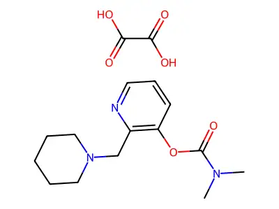 2-(1-Piperidinylmethyl)-3-pyridinyl dimethylcarbamate ethanedioate (1:1) structure