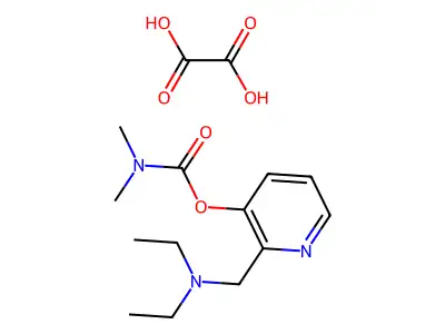 Carbamic acid, dimethyl-, 2-((diethylamino)methyl)-3-pyridinyl ester, ethanedioate (1:1) structure
