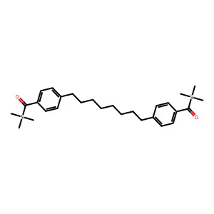 Octane, 1,8-bis[4-(trimethylsilylcarbonyl)phenyl]- structure