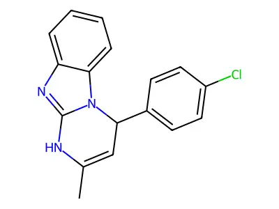 Pyrimido(1,2-a)benzimidazole, 1,4-dihydro-4-(4-chlorophenyl)-2-methyl- structure