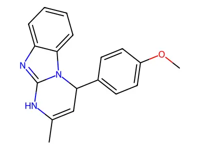 Pyrimido(1,2-a)benzimidazole, 1,4-dihydro-4-(4-methoxyphenyl)-2-methyl- structure