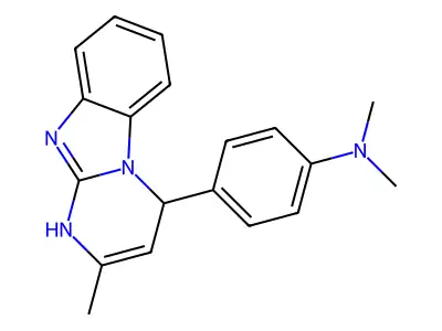 N,N-Dimethyl-4-(2-methyl-1,4-dihydropyrimido(1,2-a)benzimidazol-4-yl)benzenamine structure