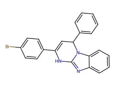 Pyrimido(1,2-a)benzimidazole, 1,4-dihydro-2-(4-bromophenyl)-4-phenyl- structure