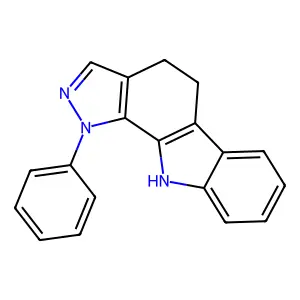 1-Phenyl-1,4,5,10-tetrahydropyrazolo[3,4-a]carbazole structure