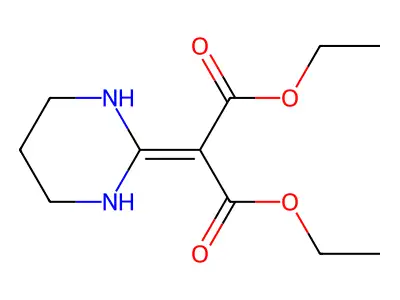 Propanedioic acid, (tetrahydro-2(1H)-pyrimidinylidene)-, diethyl ester structure