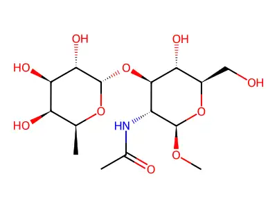 Fuc1-alpha-3GlcNAc1-b-OMe structure