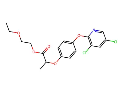 2-Ethoxyethyl 2-[4-(3,5-dichloropyridin-2-yl)oxyphenoxy]propanoate structure