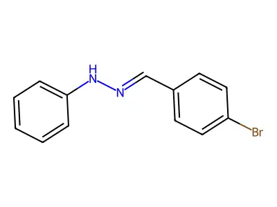 N-[(4-bromophenyl)methylideneamino]aniline structure