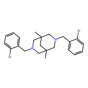 3,7-Bis(2-bromobenzyl)-1,5-dimethyl-3,7-diazabicyclo[3.3.1]nonane structure