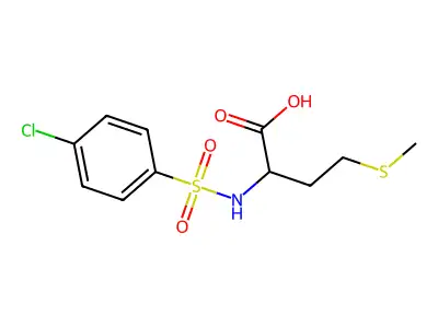 2-(4-Chlorobenzenesulfonamido)-4-(methylsulfanyl)butanoic acid structure