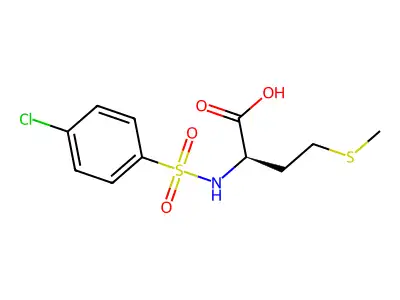 N-[(4-Chlorophenyl)sulfonyl]-D-methionine structure