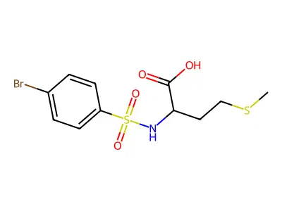 2-(4-Bromobenzenesulfonamido)-4-(methylsulfanyl)butanoic acid structure