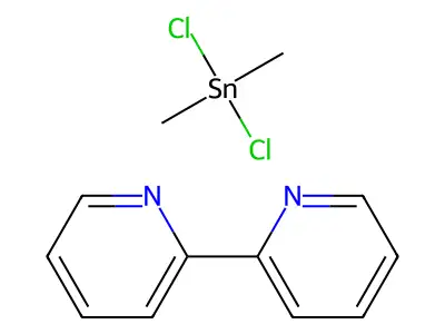 Tin, (2,2a(2)-bipyridine-I masculineN1,I masculineN1a(2))dichlorodimethyl- structure