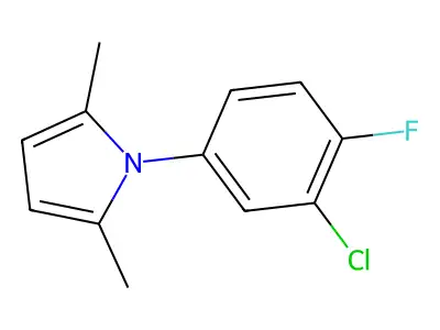 1-(3-Chloro-4-fluorophenyl)-2,5-dimethyl-1h-pyrrole structure