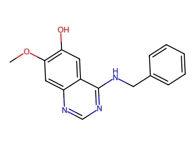 4-(Benzylamino)-7-methoxyquinazolin-6-ol structure