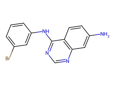 7-Amino-4-[(3-bromophenyl)amino]quinazoline structure