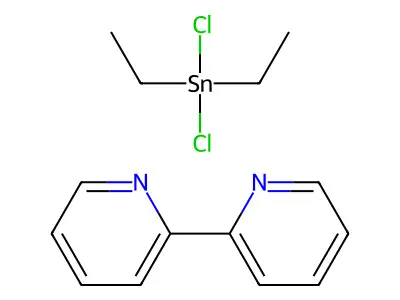 Tin, (2,2a(2)-bipyridine-I masculineN1,I masculineN1a(2))dichlorodiethyl- structure