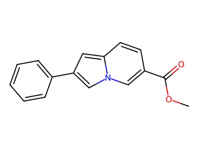 Methyl 2-phenylindolizine-6-carboxylate structure