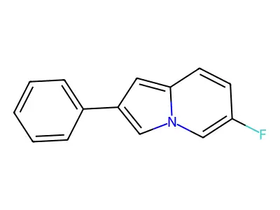 6-Fluoro-2-phenylindolizine structure