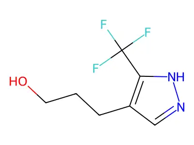 3-[3-(trifluoromethyl)-1H-pyrazol-4-yl]-1-propanol structure