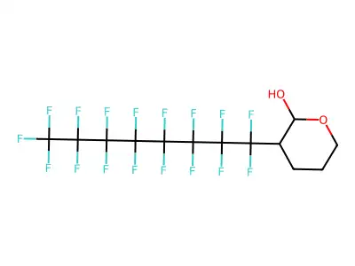 3-(Heptadecafluorooctyl)oxan-2-ol structure