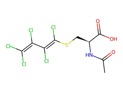 N-acetyl-S-pentachloro-1,3-butadienylcysteine structure