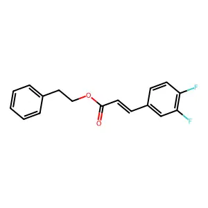 3,4-Difluorocinnamic acid beta-phenylethyl ester structure