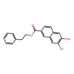 Phenethyl 6,7-dihydroxynaphthalene-2-carboxylate structure