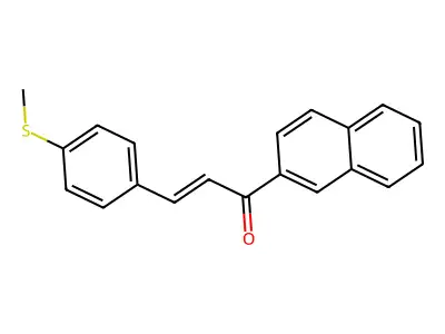 2-Propen-1-one, 3-[4-(methylthio)phenyl]-1-(2-naphthalenyl)- structure