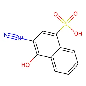 1-Hydroxy-4-sulfonaphthalene-2-diazonium structure