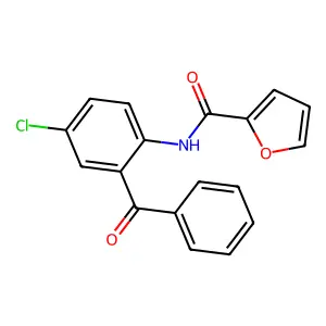 N-(2-benzoyl-4-chlorophenyl)furan-2-carboxamide structure