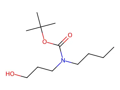 Tert-butyl N-butyl-N-(3-hydroxypropyl)carbamate structure
