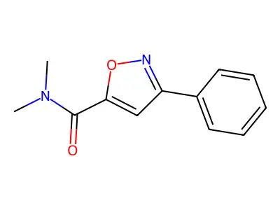 N,N-dimethyl-3-phenyl-5-isoxazolecarboxamide structure
