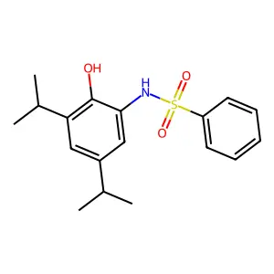 N-(2-hydroxy-3,5-diisopropylphenyl)benzenesulfonamide structure