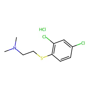 Ethylamine, 2-((2,4-dichlorophenyl)thio)-N,N-dimethyl-, hydrochloride structure